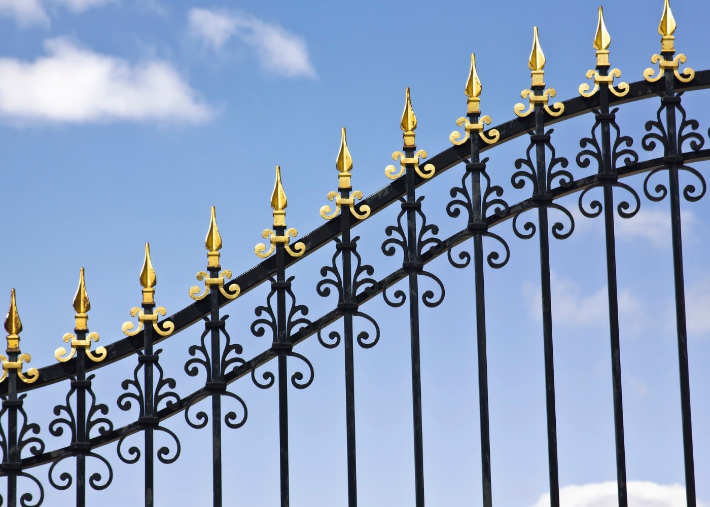 Custom wrought iron fence and gate in Dallas