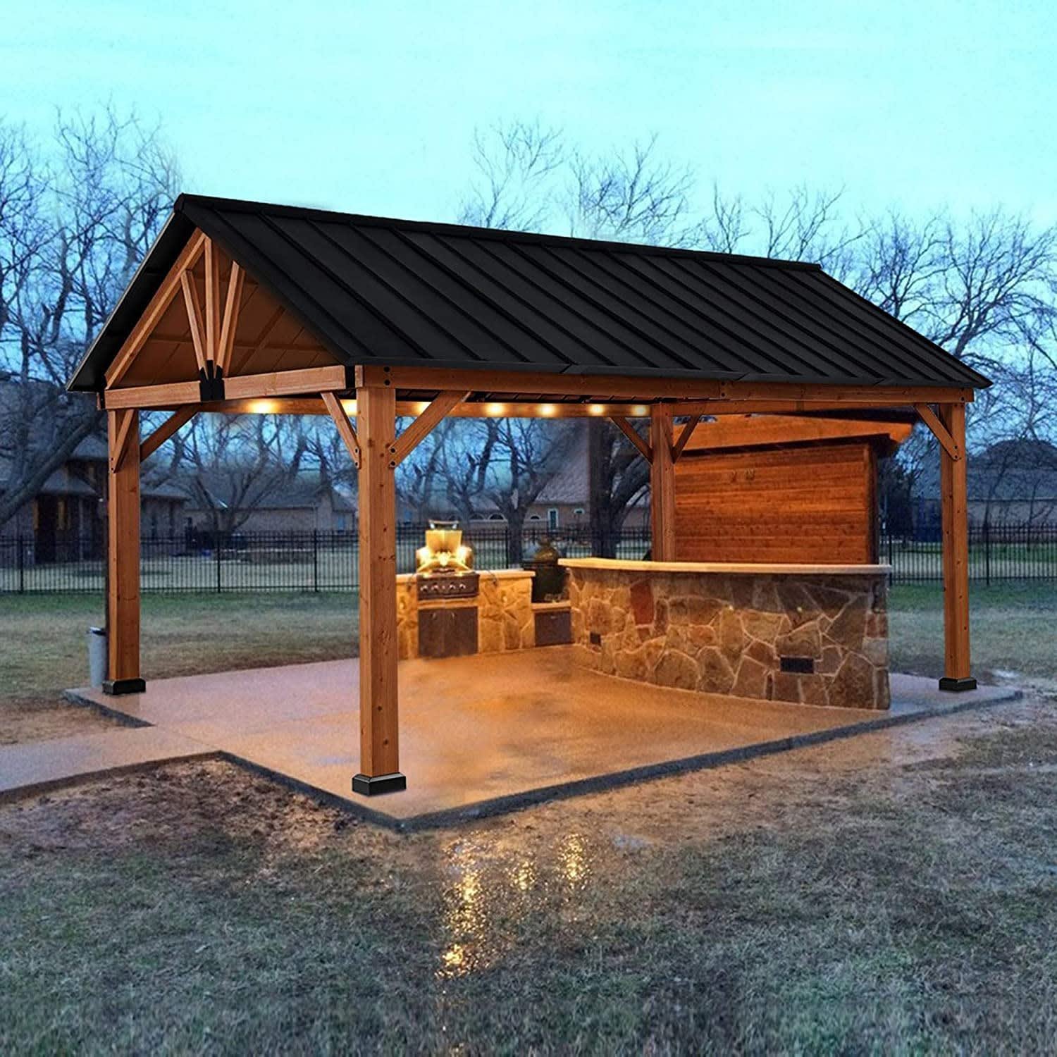 Custom patio and pergola built for a Dallas backyard